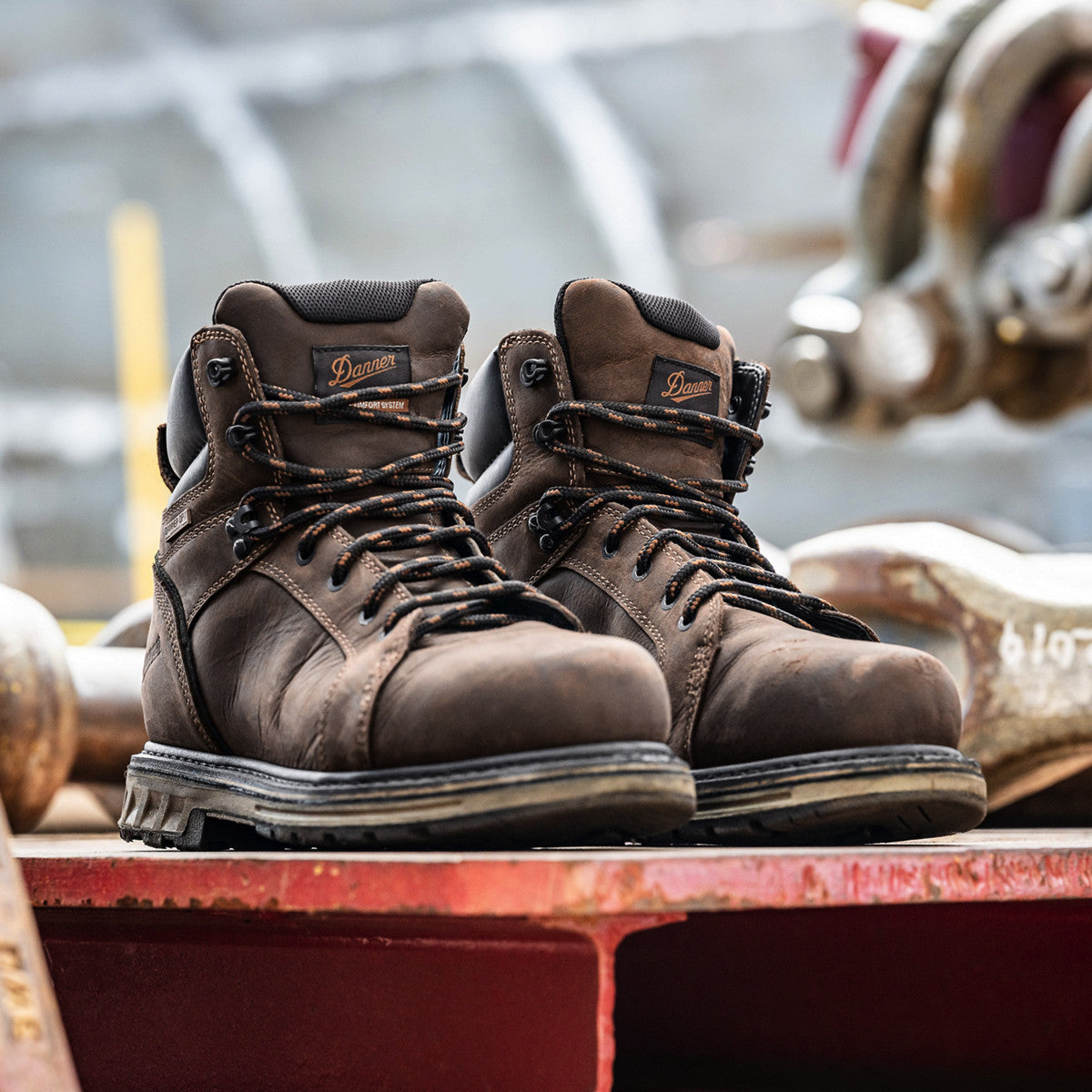 Danner Men's Steel Yard 6" Steel Toe Waterproof Work Boot - Brown - 12531 - Overlook Boots