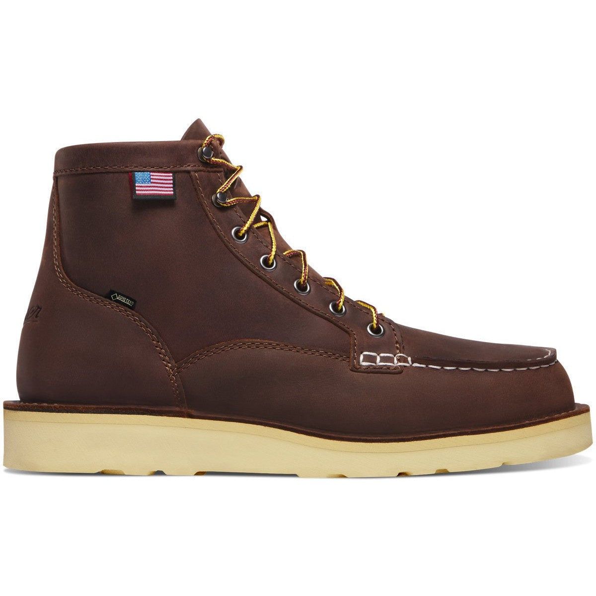 Danner Men's Bull Run GORE-TEX® 6" Steel Toe Waterproof Slip Resistant Work Boot -Brown- 15589 - Overlook Boots