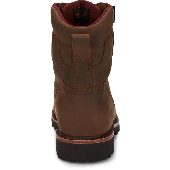 Chippewa Men's 8" Steel Toe 400G Ins Waterproof Work Boot - Brown - 59330 - Overlook Boots