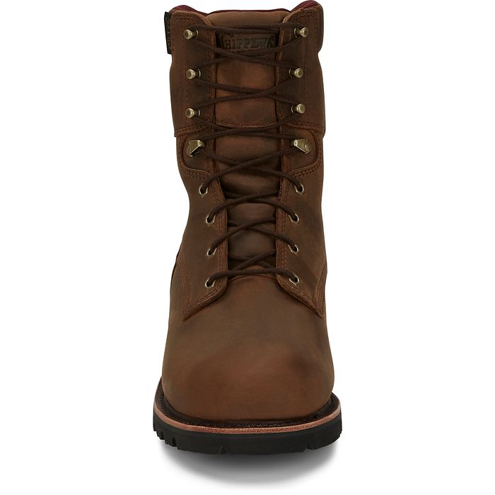Chippewa Men's 8" Steel Toe 400G Ins Waterproof Work Boot - Brown - 59330 - Overlook Boots