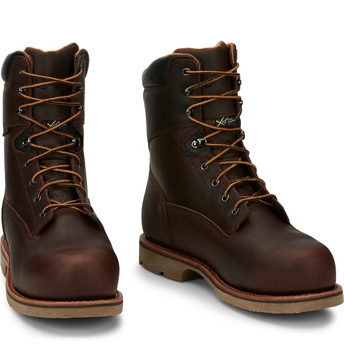 Chippewa Men's Serious+ 8" Composite Toe Waterproof Metguard Puncture Resistant Lace-Up Work Boot - 72311 - Overlook Boots