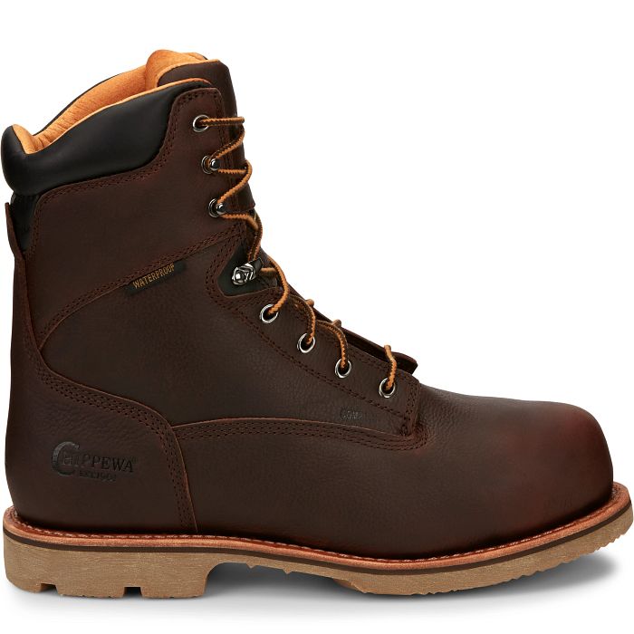 Chippewa Men's Serious+ 8" Composite Toe Waterproof Metguard Puncture Resistant Lace-Up Work Boot - 72311 - Overlook Boots