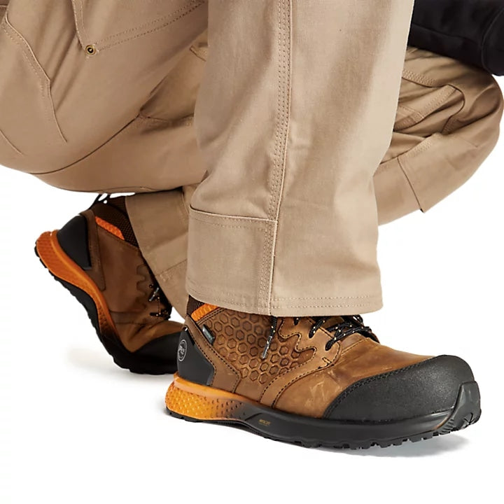 Timberland Pro Men's Reaxion Composite Toe Waterproof Work Boot Brown TB1A1ZR1214 - Overlook Boots