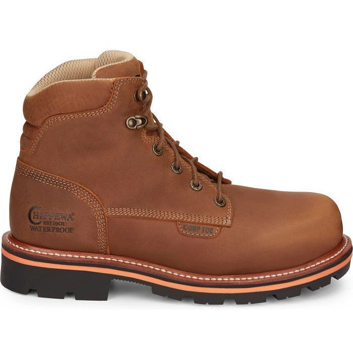 Chippewa Men's Thunderstruck 6" Waterproof Nano Composite Toe Work Boot -Tan- TH1011 - Overlook Boots