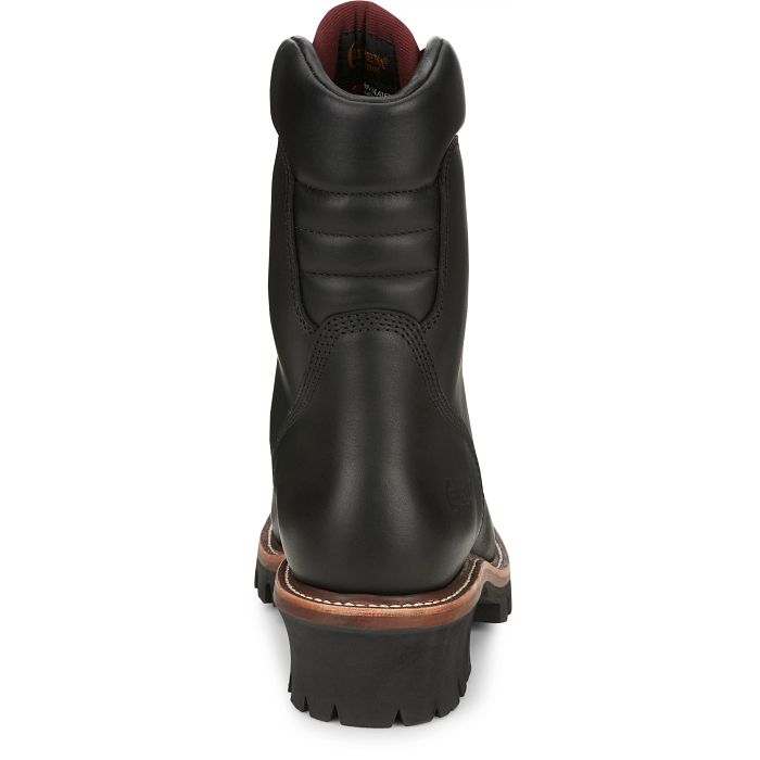 Chippewa Men's 9" Steel Toe Waterproof 400G Ins Logger Work Boot - Black - 59410 - Overlook Boots