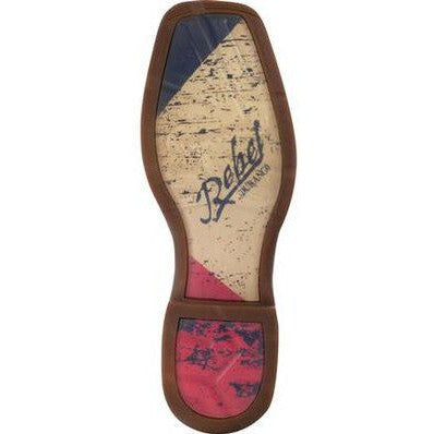 Durango Men's Rebel Texas Flag Soft Toe Western Classic Boot- Dark Brown- DB4446 - Overlook Boots