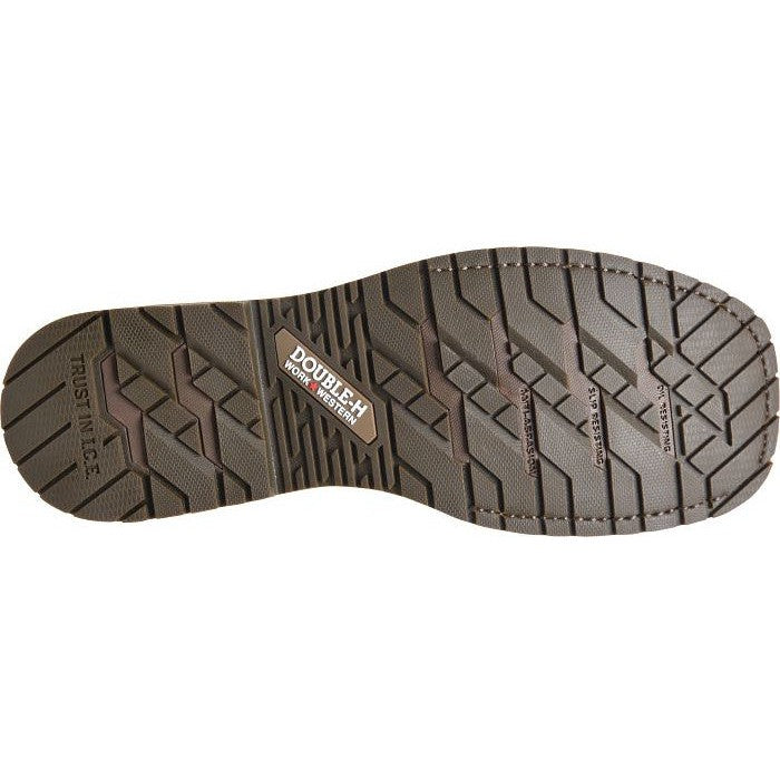 Double H Men's Roper 12" Wide Square Toe Composite Toe Western Work Boot -Brown- DH6141 - Overlook Boots