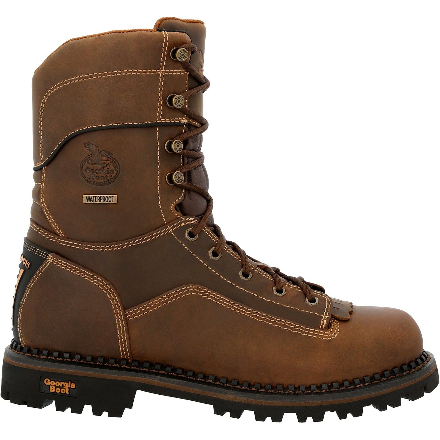 Georgia Men's Amped Lightweight Low Heel Logger 9" Composite Toe Waterproof Work Boot- GB00473 - Overlook Boots
