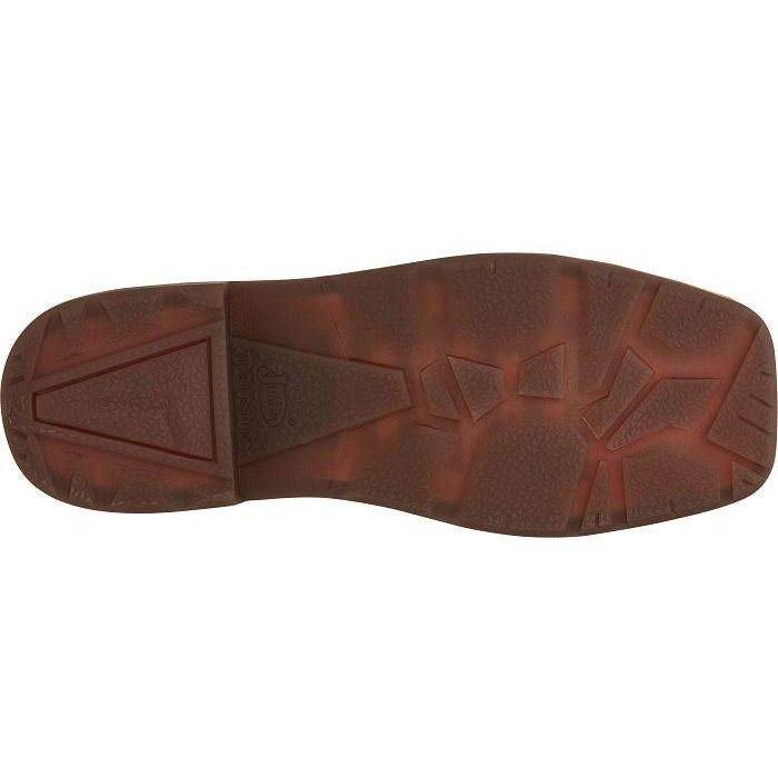 Justin Men's Resistor 11" Waterproof Western Work Boot -Brown- CR4011 - Overlook Boots