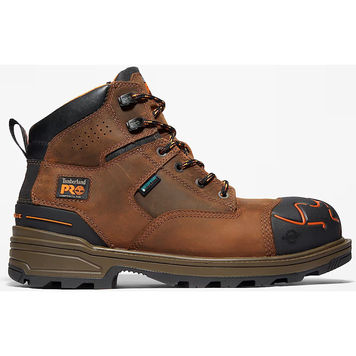 Timberland Pro Men's Magnitude 6" Composite Toe Waterproof Work Boot- Brown- TB1A42ZY214 7 / Medium / Brown - Overlook Boots