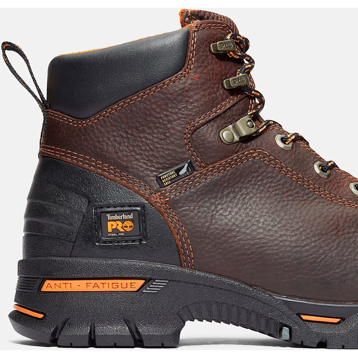 Timberland Pro Men's Endurance 6" Steel Toe Waterproof Work Boot- Brown- TB152562214 - Overlook Boots
