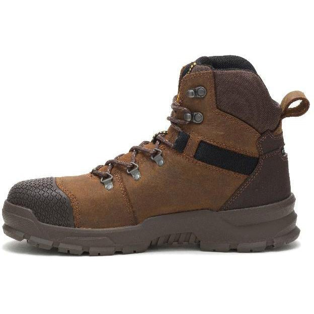 CAT Men's Accomplice X Steel Toe Waterproof Work Boot - Brown - P91331 - Overlook Boots