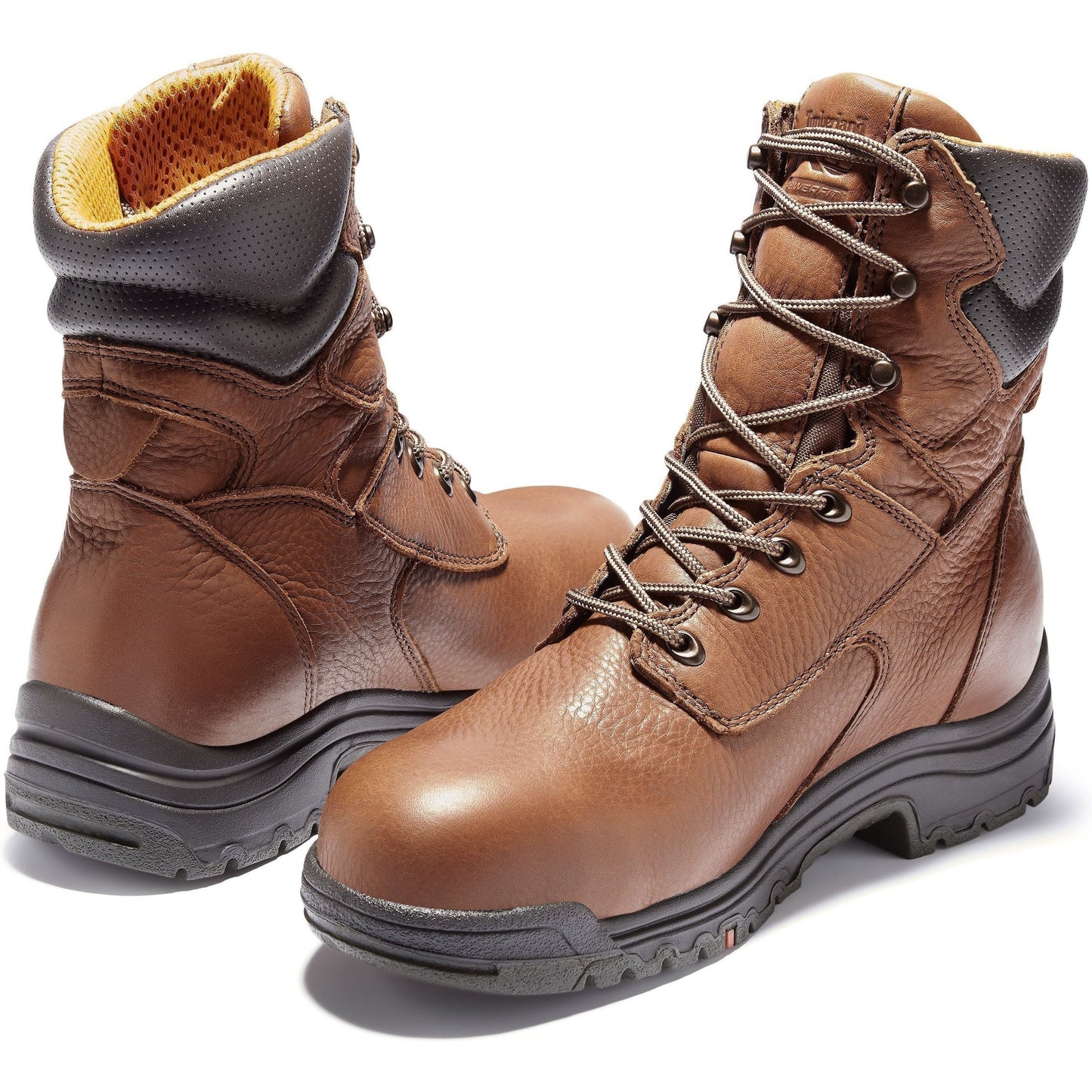 Timberland PRO Men's TiTAN 8" Alloy Toe Waterproof Work Boot Brown TB147019210 - Overlook Boots
