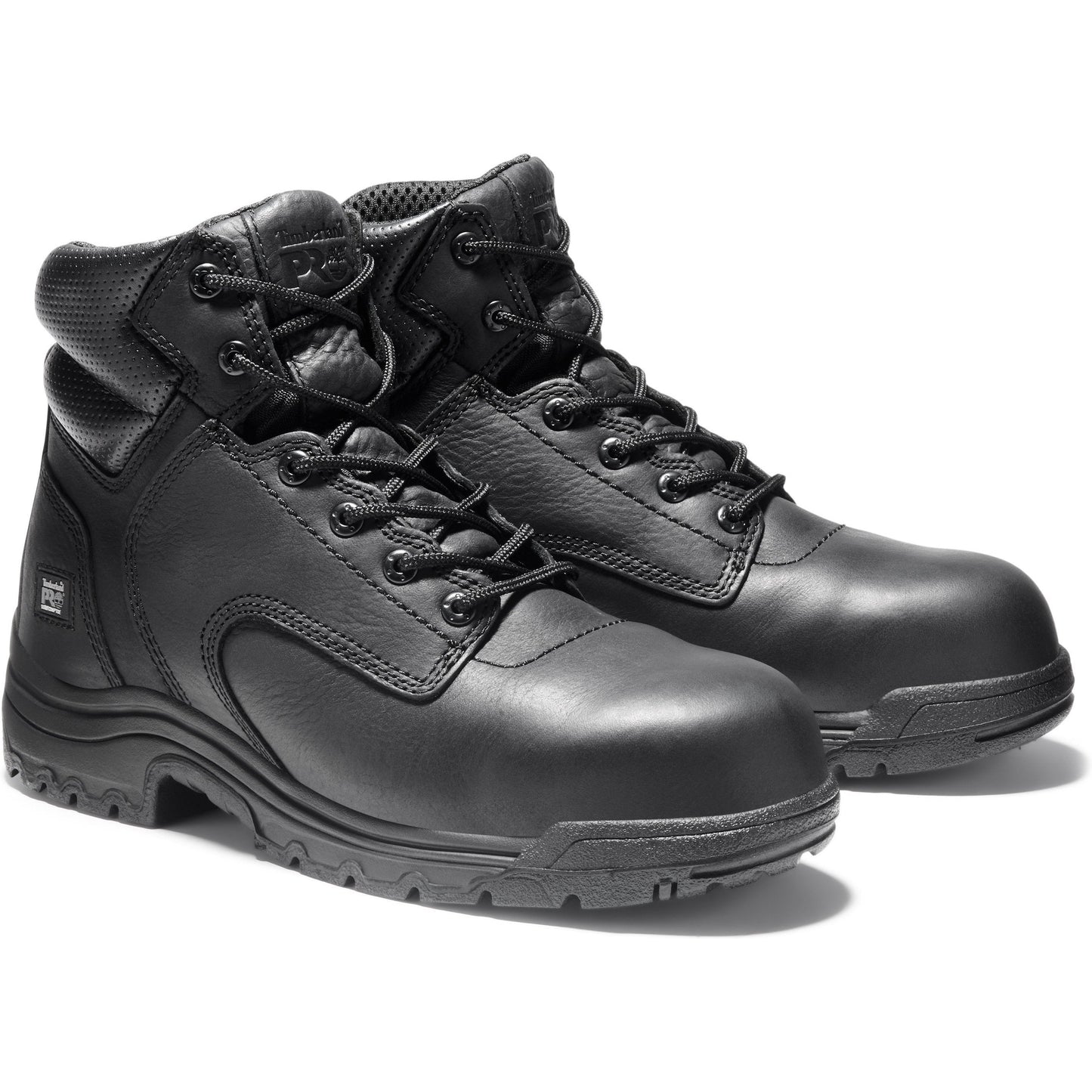 Timberland PRO Men's TiTAN 6" Composite Toe Work Boot - Black - TB150507001 7 / Medium / Black - Overlook Boots
