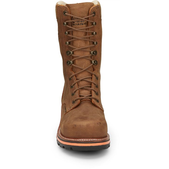Chippewa Men's Thunderstruck 10" Nano Composite Toe Work Boot Brown- TH1030 - Overlook Boots