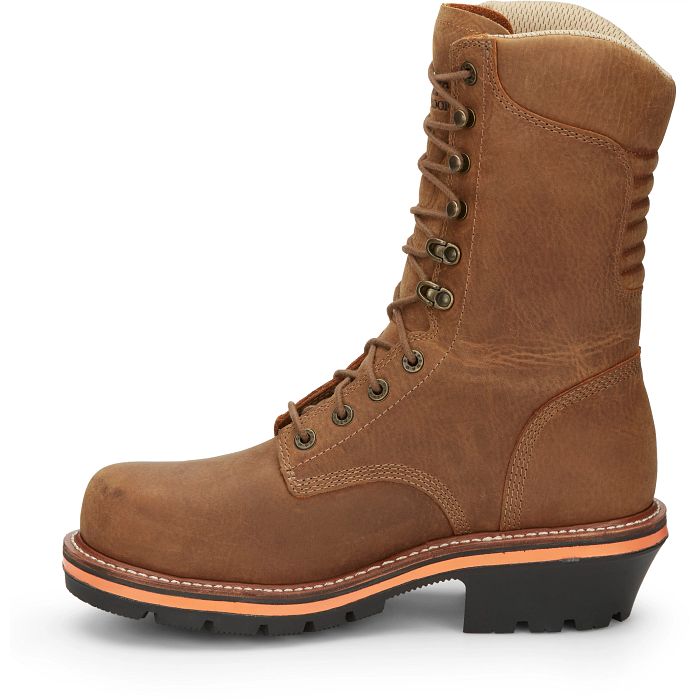 Chippewa Men's Thunderstruck 10" Nano Composite Toe Work Boot Brown- TH1030 - Overlook Boots