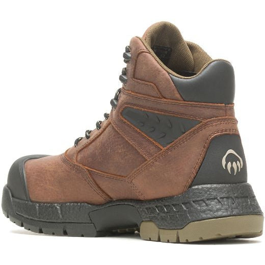 Wolverine Men's Rush Ultraspring 6" Composite Toe Waterproof Work Boot -Brown- W231038 - Overlook Boots