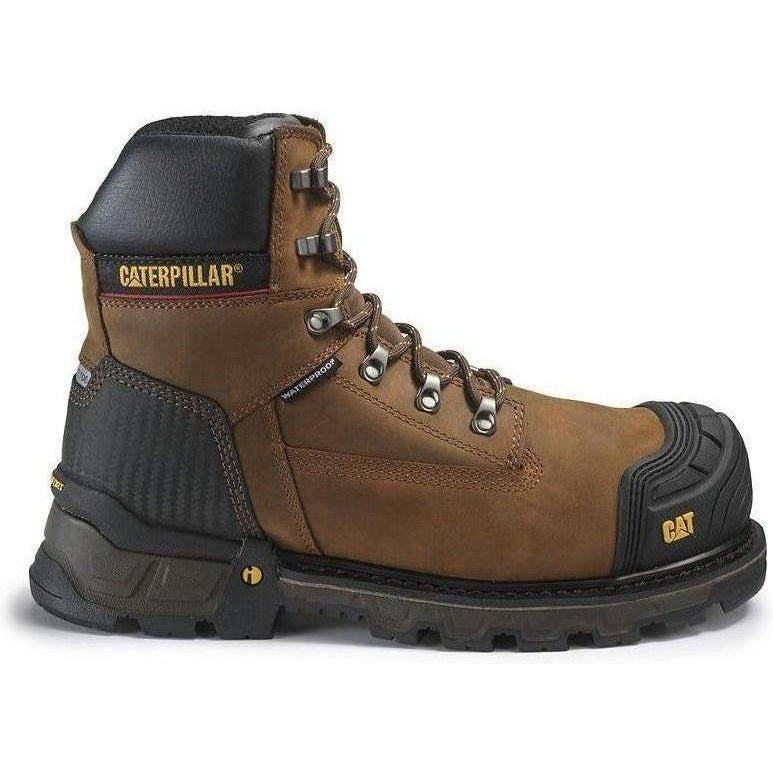 CAT Men's Exavator 6" XL Composite Toe Waterproof Work Boot - Brown - P90991 - Overlook Boots