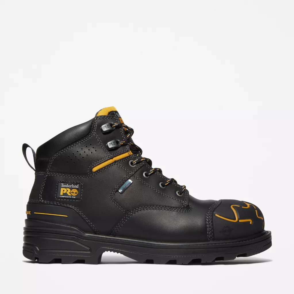 Timberland Pro Men's Magnitude 6" Waterproof Composite Toe Work Boot -Black- TB0A451G001 - Overlook Boots