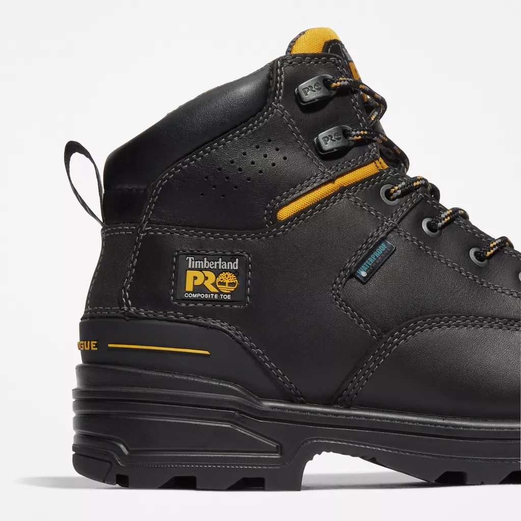 Timberland Pro Men's Magnitude 6" Waterproof Composite Toe Work Boot -Black- TB0A451G001 - Overlook Boots