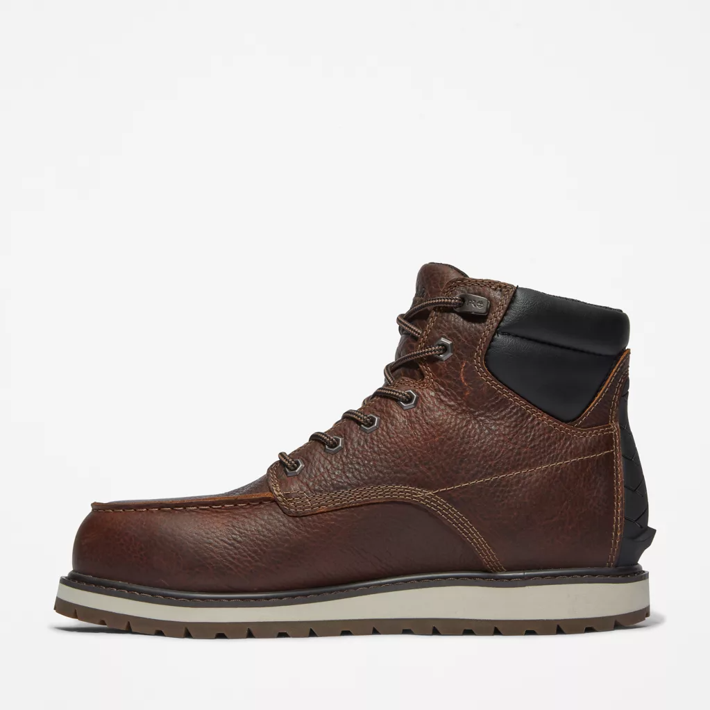 Timberland Pro Men's Irvine 6" Alloy Steel Toe Work Boot -Brown- TB1A44UP214 - Overlook Boots