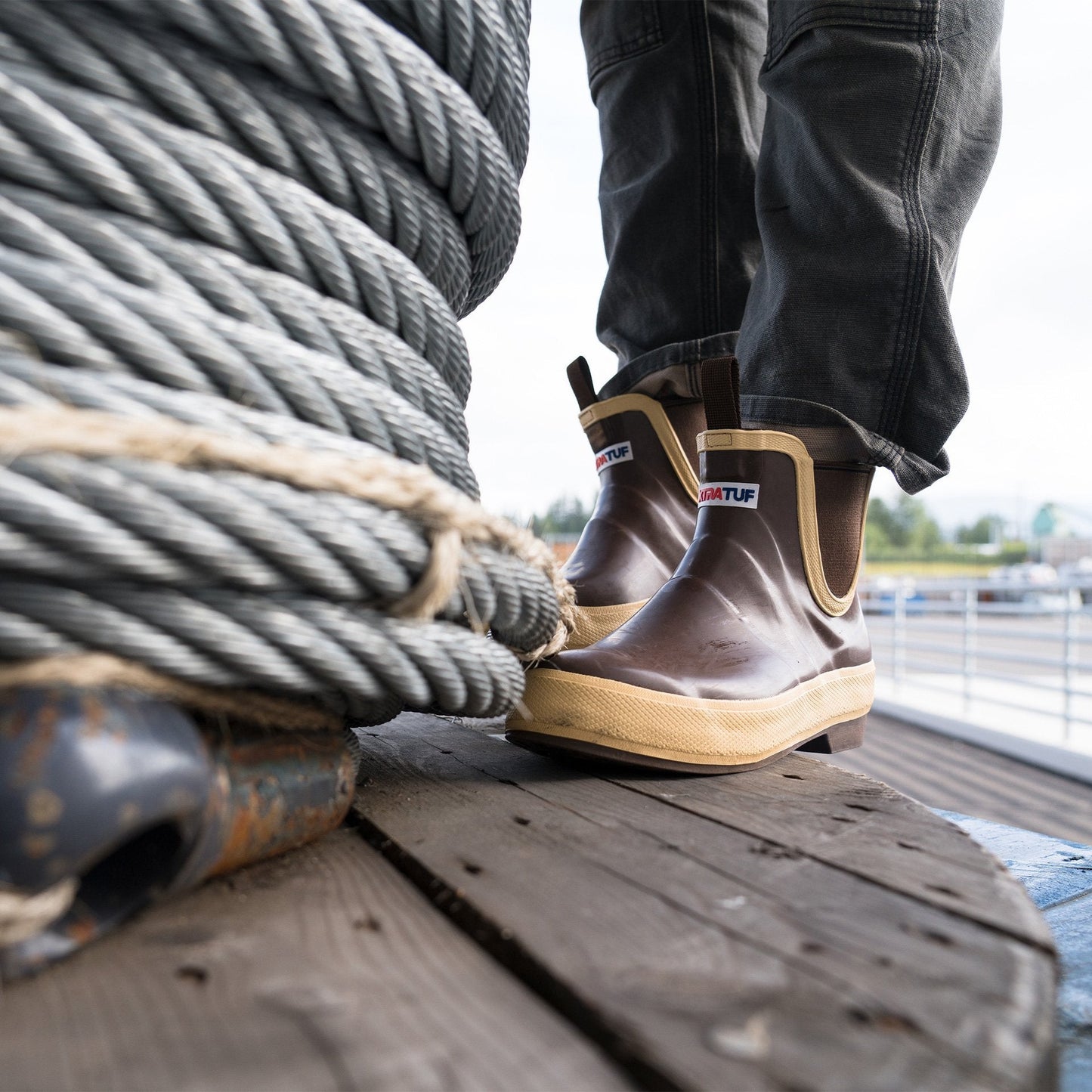 Xtratuf Women's 6" Legacy Ankle Deck Waterproof Boot - Brown - LDBW-900 - Overlook Boots