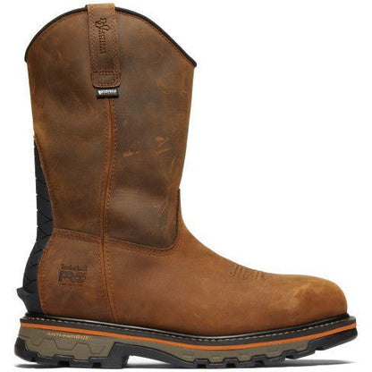Timberland Pro Men's True Grit Pull On Composite Toe Waterproof Work Boot- Brown- TB1A24BH214 - Overlook Boots