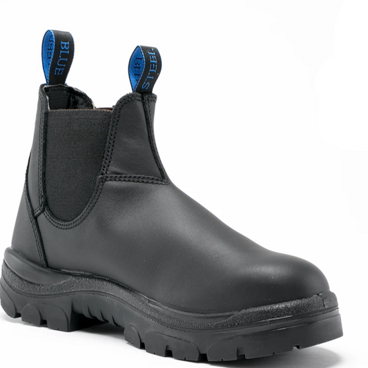 Steel Blue Men's Hobart 6" Steel Toe Waterproof Ankle Work Boot- Black- 812901 - Overlook Boots