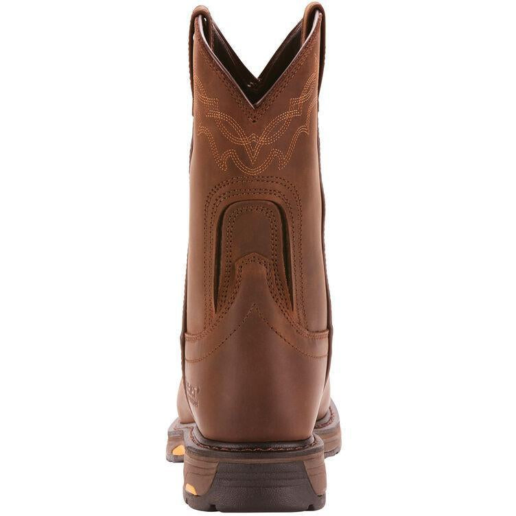 Ariat Men's WorkHog 10" Soft Toe Waterproof Western Work Boot - Oily Brown - 10001198 - Overlook Boots