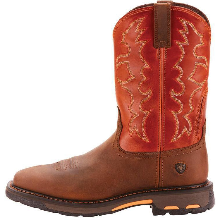 Ariat Men's WorkHog 11" Wide Square Soft Toe Western Work Boot- Earth 10005888  - Overlook Boots