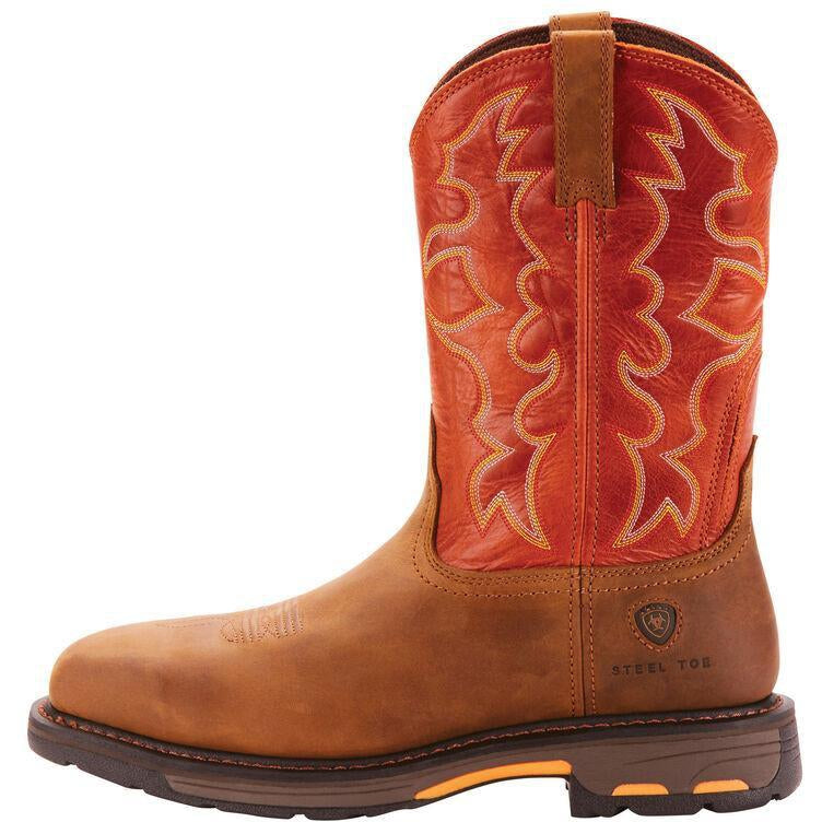 Ariat Men's WorkHog 11" Wide Square Steel Toe Western Work Boot- Earth- 10006961 - Overlook Boots