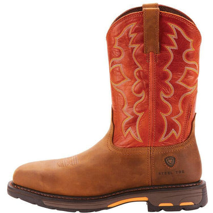 Ariat Men's WorkHog 11" Wide Square Steel Toe Western Work Boot- Earth- 10006961 - Overlook Boots