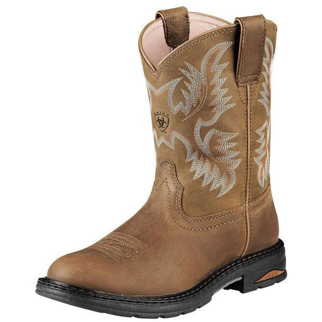 Ariat Women's Tracey 9" Composite Toe Western Work Boot - Dusted Brown - 10008634 6 / Medium / Brown - Overlook Boots