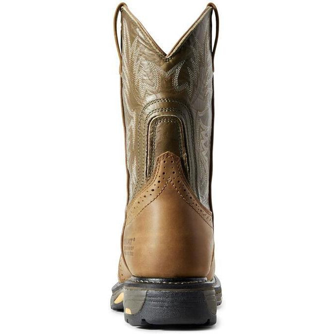 Ariat Men's WorkHog 10" Composite Toe Waterproof Western Work Boot - Aged Bark - 10008635 - Overlook Boots