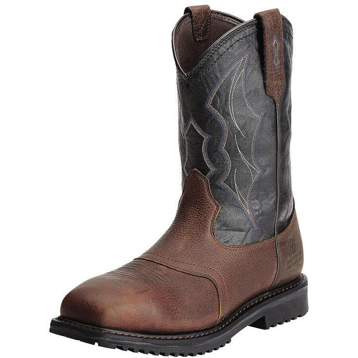Ariat Men's RigTek 11" Wide Square Composite Toe Waterproof Western Work Boot - 10012932 7 / Medium / Brown - Overlook Boots
