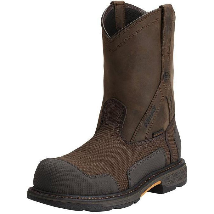 Ariat Men's OverDrive XTR 10" Composite Toe Waterproof Work Boot - Brown - 10012942 7 / Medium / Brown - Overlook Boots