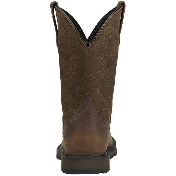 Ariat Men's Groundbreaker 10" Soft Toe Western Work Boot - Brown - 10014238  - Overlook Boots