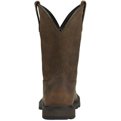 Ariat Men's Groundbreaker 10" Soft Toe Western Work Boot - Brown - 10014238  - Overlook Boots