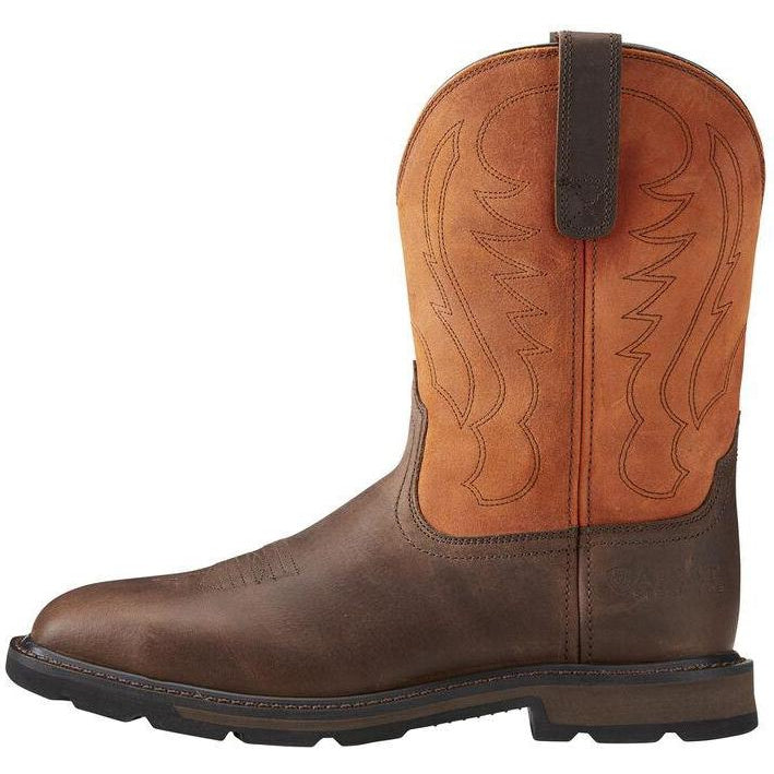 Ariat Men's Groundbreaker 10" Wide Steel Toe Western Work Boot - 10015191 - Overlook Boots