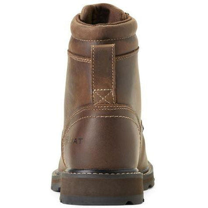 Ariat Men's Groundbreaker 6" Soft Toe Work Boot - Brown - 10016256  - Overlook Boots