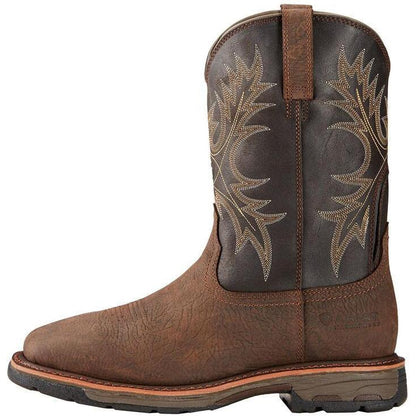 Ariat Men's WorkHog 11" Soft Toe Western Work Boot - Bruin Brown - 10017436  - Overlook Boots