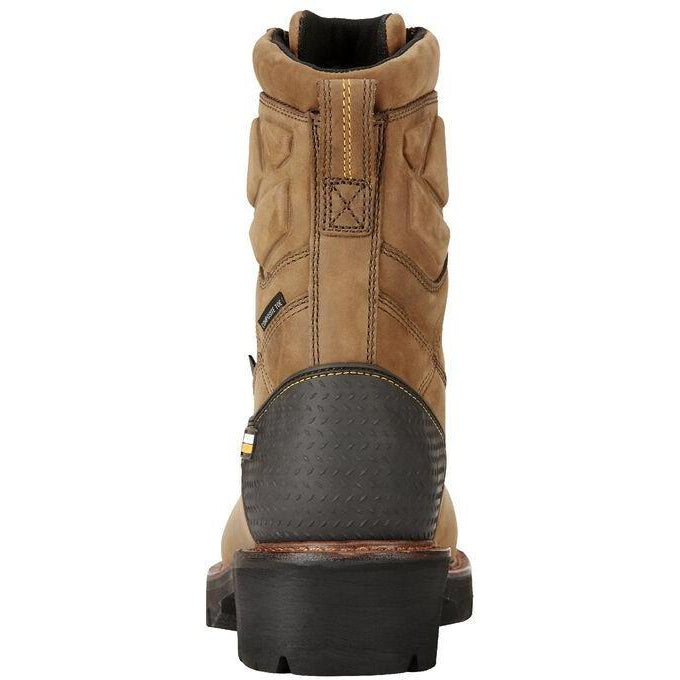 Ariat Men's Powerline 8" Composite Toe Waterproof 400G Logger Work Boot - Brown - 10018567 - Overlook Boots