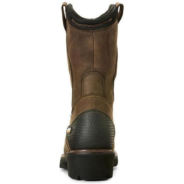 Ariat Men's Powerline 11" Composite Toe Waterproof 400G Insulated Wellington Work Boot- Brown - 10018569 - Overlook Boots