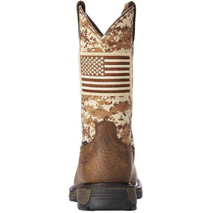 Ariat Men's WorkHog Patriot 11" Steel Toe Western Work Boot - Earth - 10022968  - Overlook Boots