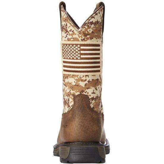 Ariat Men's WorkHog Patriot 11" Soft Toe Work Western Boot - Earth - 10023100  - Overlook Boots