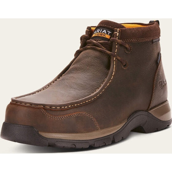 Ariat Men's Edge Lte Composite Toe Waterproof Work Boot - Dark Brown - 10024956 7 / Medium / Brown - Overlook Boots