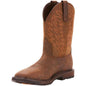 Ariat Men's Groundbreaker 10" Wide Sqr Western Work Boot- 10024984 7 / Medium / Brown - Overlook Boots