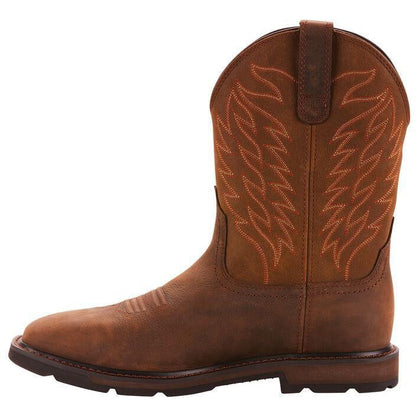 Ariat Men's Groundbreaker 10" Wide Sqr Western Work Boot- 10024984  - Overlook Boots