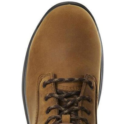 Ariat Men's Turbo 8" Carbon Toe Waterproof Lace Up Work Boot - Bark - 10027326 - Overlook Boots