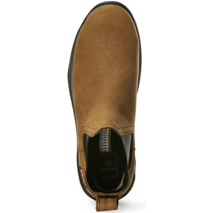 Ariat Men's Turbo Chelsea 6" Carbon Toe Waterproof Work Boot - Bark - 10027331 - Overlook Boots